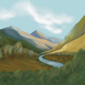 Обложка для книги. Пейзаж 