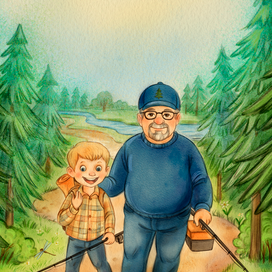 Иллюстрации для детской книги "Baylor's Big  Adventures" 