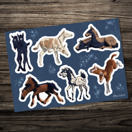 Стикерпак "Двухголовые жеребята"