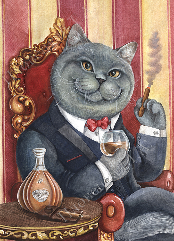 Кот с сигарой