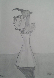 Натюрморт. Роза и калла.