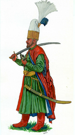 Офицер турецких янычар 1620 егода.