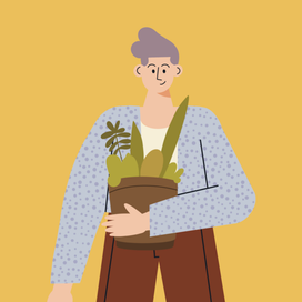 Иллюстрация на тему домашних растений