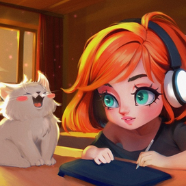 под закатным солнышком