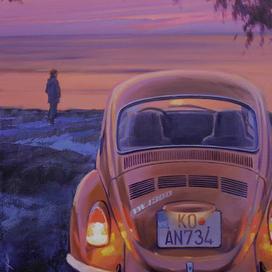 Закат в Баре. Март