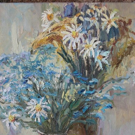 Незабудки на ромашковом поле