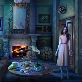 Комната с камином