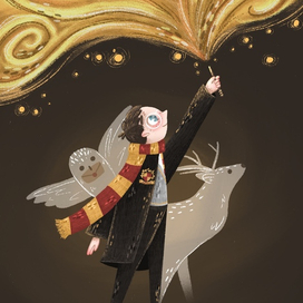 Открытка с Гарри Поттером