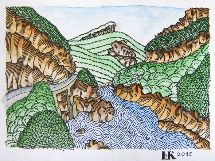 Река Риони. Грузия.