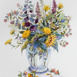 Букет с одуванчиками