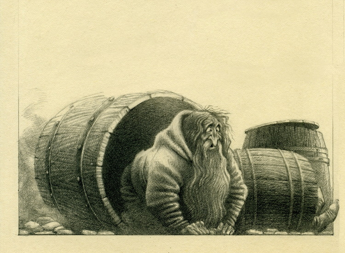 ДЖОН РОНАЛЬД РУЭЛ ТОЛКИН "ХОББИТ" ИЛЛЮСТРАЦИЯ.