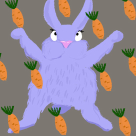 Заяц с морковками 
