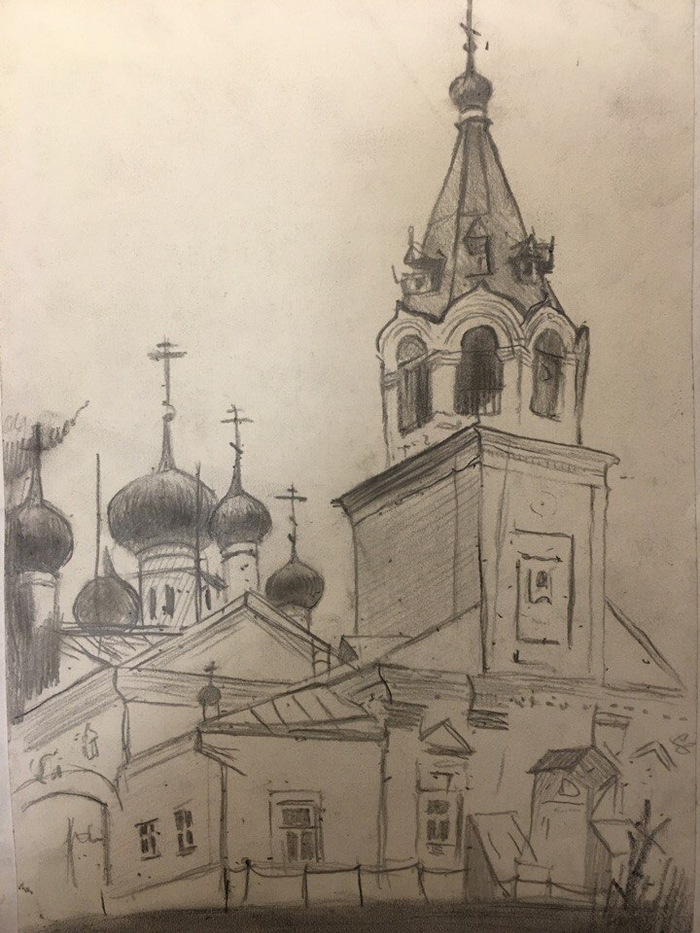 Зарисовка у храма