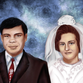 Портрет с черно белой фотографии