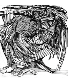 Раненный индеец