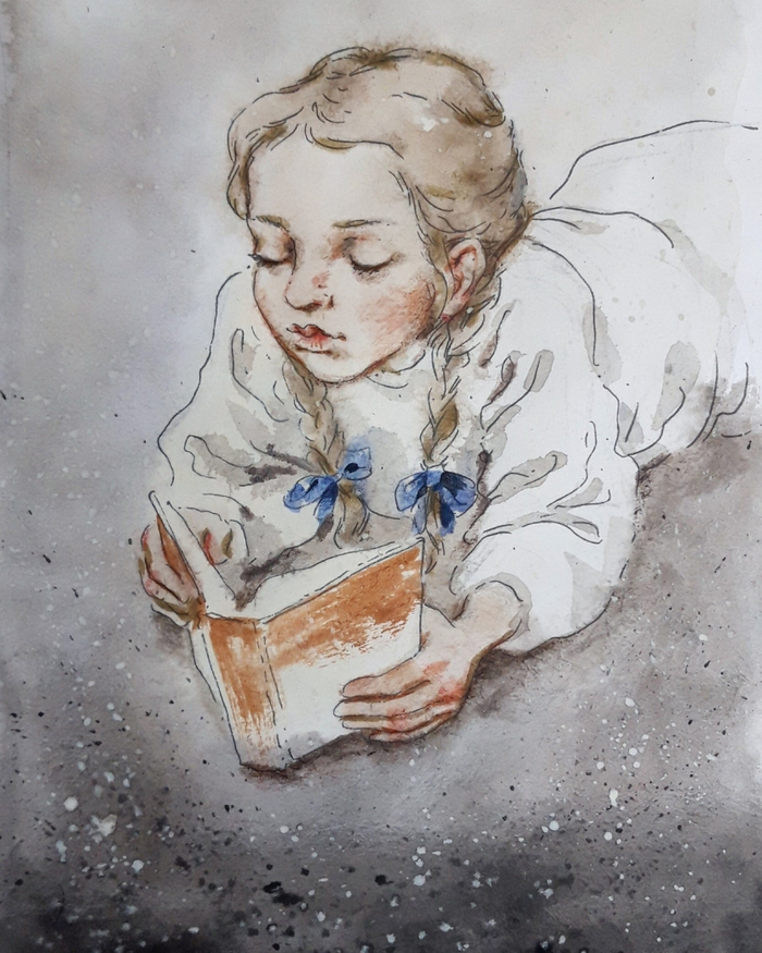 Девочка с косичками