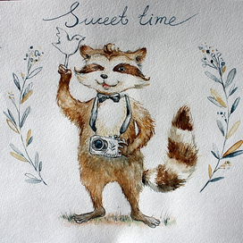 Енот-фотограф