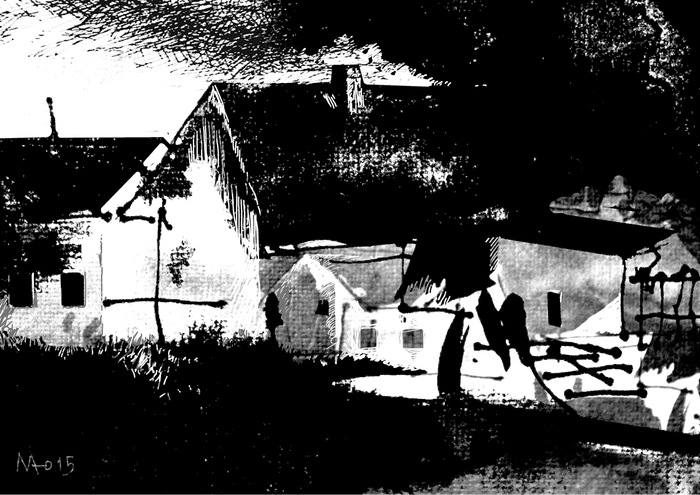 Пейзаж деревенский