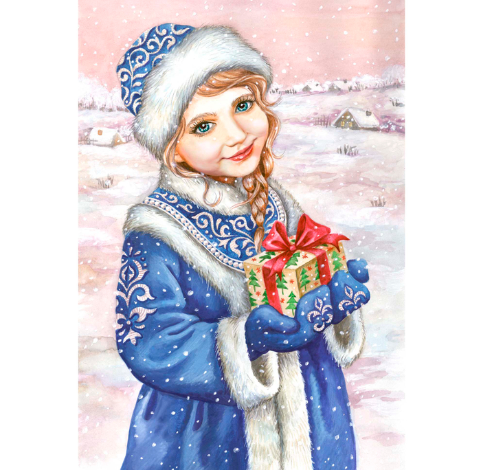 Снегурочка с подарком