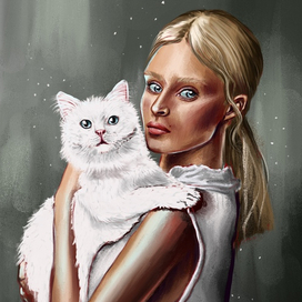 Девушка с питомцем