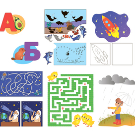 Иллюстрации для детских обучающих пособий