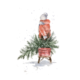 девочка с санями