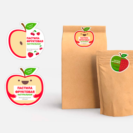 Разработка наклеек для упаковки натуральной пастилы
