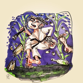 Пьяный нунчакист