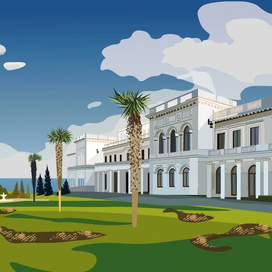 Иллюстрация Ливадийского дворца