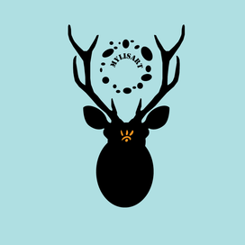 Олень-стикер