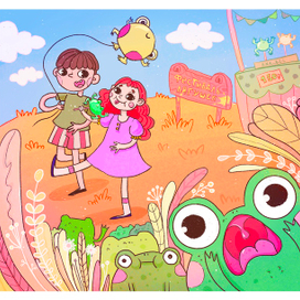 Иллюстрация фестиваля лягушек