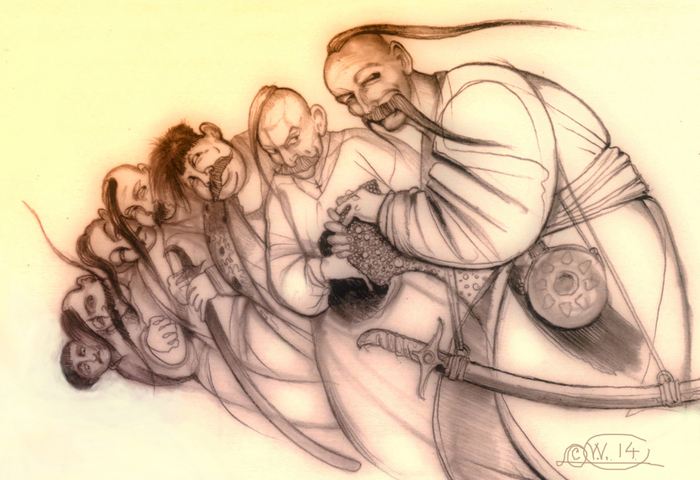 Sketch to the "Aeneid". Fragment. Not approved for layout.