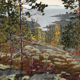 Вид на остров Ваалам с западного побережья Ладоги