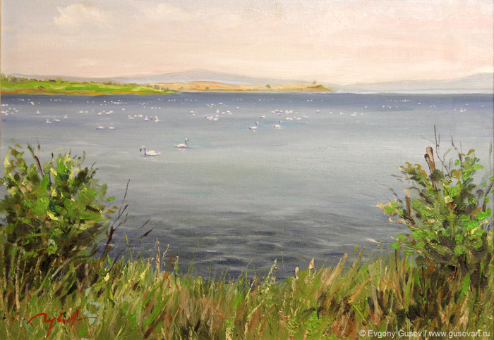 Лебединое озеро. Тамань. х/м 35х50