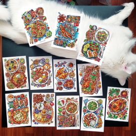 Серия открыток "Кухни народов мира"