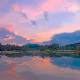 закат набросок