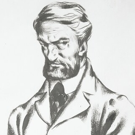 Этюд. Серая гуашь.