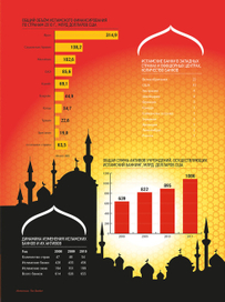 Общий объем исламского финансирования по странам 2010 г.