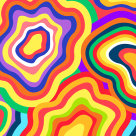 Groovy Wavy Retro Background