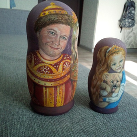 Портретная матрешка «семья»