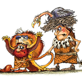 Иллюстрация к книге А. Усачёва «Первобытная история», издательство «Азбука», 2015 г.