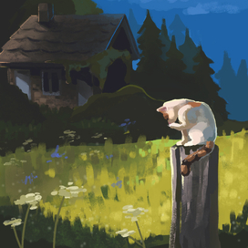 Кот и таинственная избушка