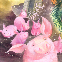 Свинюрята и горшок