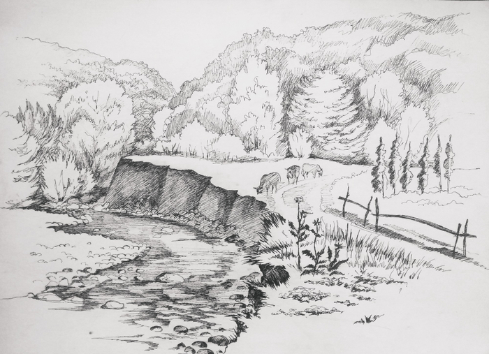 Горная река в Карпатах