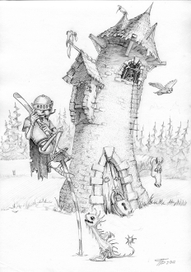 Фантазия на тему рыцаря, дракона и принцессы.