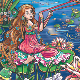 Дюймовочка(фрагмент большой раскраски)