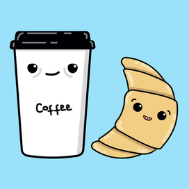 Кофеёк и круасанчик