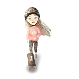 Девочка на скейте