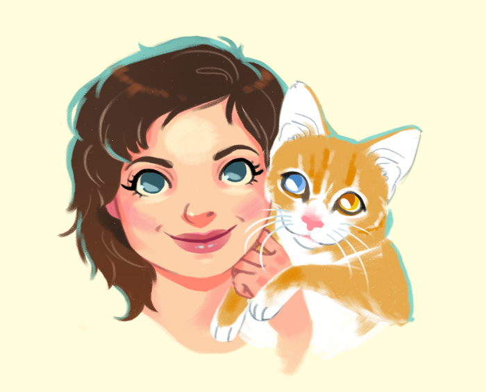 Девушка с котейкой