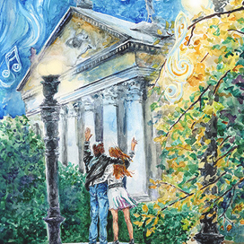 Иллюстрация к сказке "Оркестровая яма"